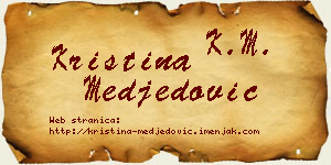 Kristina Međedović vizit kartica
